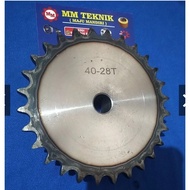 Sprocket RS 40 x 28 T Gear Chain Single Gear Z 28T RS40 -1 40Z28 40X28T 40-1 type B Sprocket spr 40-