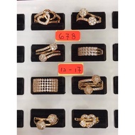 Suasa Gold Crystal Ring 375/18k