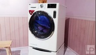 【含運含標準安裝喜歡可議價】 LG WiFi 滾筒洗衣機(蒸洗脫) 冰磁白 / 10.5公斤 搭配LG熱熱泵式免曬衣機 WD-S105VDW +乾衣機WR-90TW