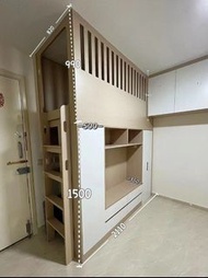 工人姐姐床  Worker's bed 餐邊櫃 C字櫃 C-shaped counter 鞋櫃 門廳鞋櫃 任何尺寸造型可定造 免費設計 鞋架 shoebox (🚚送貨上門free delivery) 