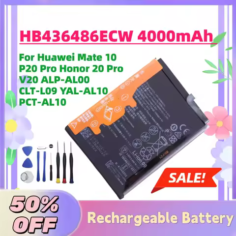 New HB436486ECW 4000mAh 3.8V Replacement Battery for Huawei Mate 10 P20 Pro Honor 20 Pro V20 ALP-AL0