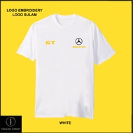 Round Neck T shirt Microfiber Quick Dry Fit Jersey Logo Embroidery Sulam Mercedes Benz AMG GT SLS Gr