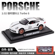 Toys Car 1:32 Porsche 911 Turbo S Limited Edition Edition Diecast Alloy Model Pull Back Car Gift Kid