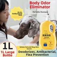 Pet Sulfur Soap Liquid Dog Bathing Shampoo Antibacterial Flea Eliminator Skin Itch Body Soap Fragran