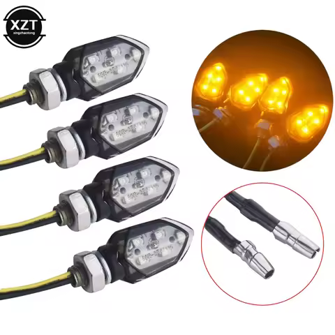 4Pcs Motorcycle Turn Signal Smoke Light Indicator Light 5 LED Motorcycle Signal Light for Kawasaki