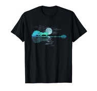 Guitar Lake Reflections Love Musician, Acoustic Guitar T-Shirt