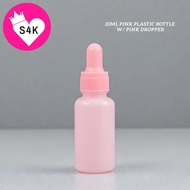 20ml Pink Plastic Dropper Bottle – PET Bottle with Glass Tube Dropper for Serum & Oil (Refillable) T