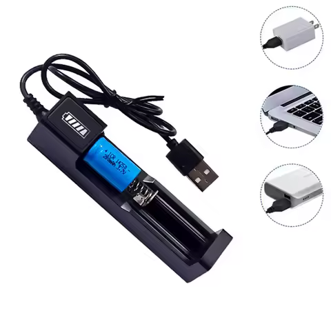 European Standard American Standard Universal Battery Charger14250 18650 18500 26650 16340 Dual-Slot