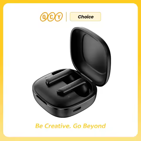 QCY HT05 Melobuds ANC Wireless Bluetooth Earbuds 40dB 6 Mic AI-Enhanced Calls Anti-Wind Noise Transp