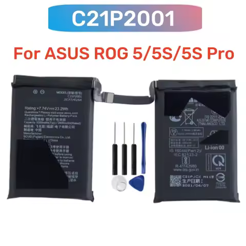3000mAh C21P2001 Battery For ASUS ROG 5 ROG 5S ROG 5S Pro ZS673KS I005DA I005DB Replacement Batterie
