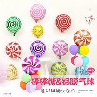 60cm Round Windmill Lollipop Aluminum Film Balloon Baby Children Birthday Birthday Party Decoration 