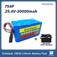 7S4P 18650 Lithium ion battery pack 29.4V 30000mAh for Electric Bicycle Power Car Balance Car ect