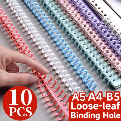 1-10Pcs 30Holes Detachable Buckle Loose-leaf Paper Book Circle Ring Scrapbook Album Binder Spiral A4
