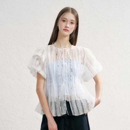Original Design IRIS BOUTIQUE Trims series summer IS21059 Airy Veil Lace Blouse เสื้อผ้าลูกไม้ซีทรู
