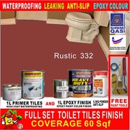 FULL SET Epoxy Floor Coating [FREE Painting Tool Set] 1L - 332 Rustic • Package A