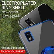 Sharp Aquos Wish Phone Case Electroplated Transparent Protective Cover Ring Bracket Sharp Aquos R7 C