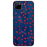 Ốp lưng dành cho Realme C21Y - C25Y mẫu Hoạ Tiết Trái Tim Nhỏ Nền Gỗ Xanh