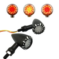 2Pcs Universal Motorcycle LED Brake Blinker Light Turn Signal for Cruiser Chopper Indicator Lights