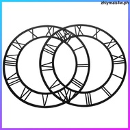 2Pcs Acrylic Mirror Round Clock Face Sticker for Entryway  zhiymais4w