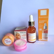 Paket - Serum Vitamin C Hanasui Original BPOM Dan Cream Susun Fair&amp;Lovely Siang Dan Malam