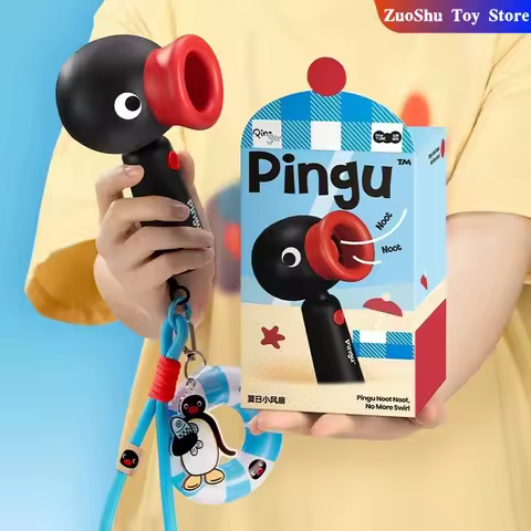 New Pingu Fan Pingu Summer Mini Fan Rechargeable Fan Portable Fan Backpack Ornament Three - Speed Wi