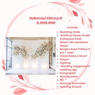 PROMO Sewa Backdrop Dekorasi Cherry Engagement / Lamaran / Event / Akad / Tunangan / Aqiqah