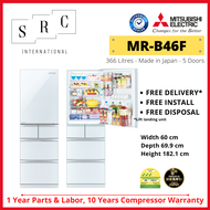 Mitsubishi MR-B46F Made in Japan Folio Series 5-Doors Fridge 366L