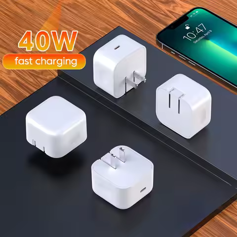 40w Charger Single Ports Type-C PD40w Fast Charging Phone Adapter For iPhone 15-17 Xiaomi Samsung Hu