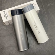 aqua flask tumbler original tumbler High-value thermos mug custom lettering Tesla car water cup simple atmosphere straight cup portable portable carry-on cup