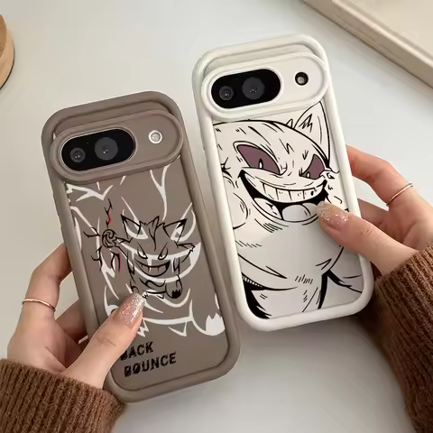 P-Pokemons P-Pikachus Cartoon For Google Pixel 10 9 8A 8 7 7A Pro XL 5G Eye Ladder Soft Silicon Shoc