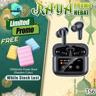 Awei T56 ANC + ENC Wireless Earbuds Touch Screen Earbuds Noise Cancellation Earphone Awei Bluetooth 