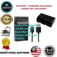 CANON Part LP-E6N ( LP-E6 ) LPE6 Battery / Smart Charger Type C Cable Mirrorless DSLR Digital Camera
