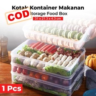 Plastic Refrigerator Food Container Box Storage Food Organizer Box 31x21.3x4.3cm