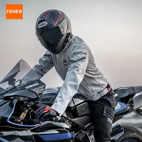 FEHER Summer Motorcycle Jacket Man and Woman Ventilated Mesh Design Commuter with CE Protective Gear