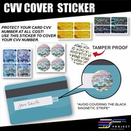 4PCS TAMPER PROOF CVV Cover Stickers for Debit/Credit Card.