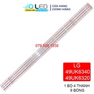 Thanh LED Tivi LG 49UK6340 - Lắp zin tivi LG 49UK6340 - 1 bộ 4 thanh 9LED - LED MỚI 100% nhà máy
