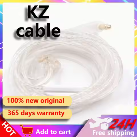 KZ Original HIFI Earphone Upgrade Cable Silver Plated Standard Gold-plated 0.75 PIN with Mic for KZ 