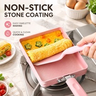 5ZMM TG9N Nonstick Omelette Pan Maifan Stone Small Frying Pan Japanese Style Frying Pan Tamago Omele