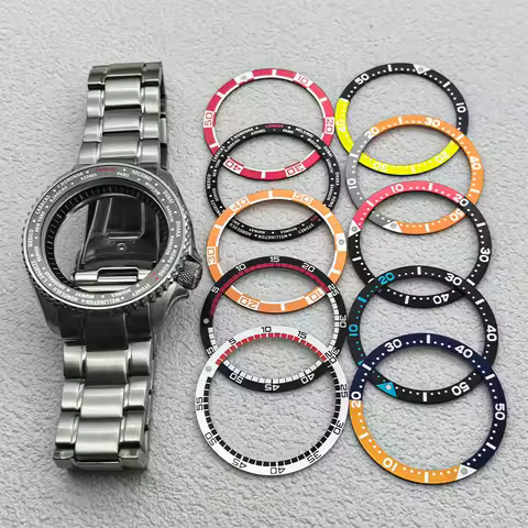 38mm×31.5mm SKX007 Bezel Insert Aluminum Flat Bezel Replace for SKX/SRPD Case NH35/NH36 Watch Mod Pa