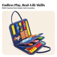 Educational Busy Book Tactile Busy Board Book for Preschoolers