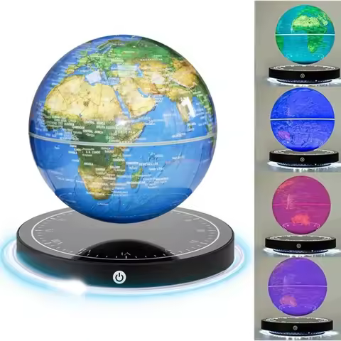 Floating Globe Magnetic Levitating Globe 360° Rotating Globe World Map for Home Office Gift for Kids
