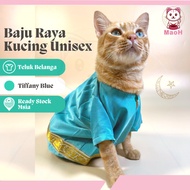 MaoH Baju Raya Kucing (Tiffany Blue) Unisex Cat Clothes Melayu Sedondon Jantan Betina Comel