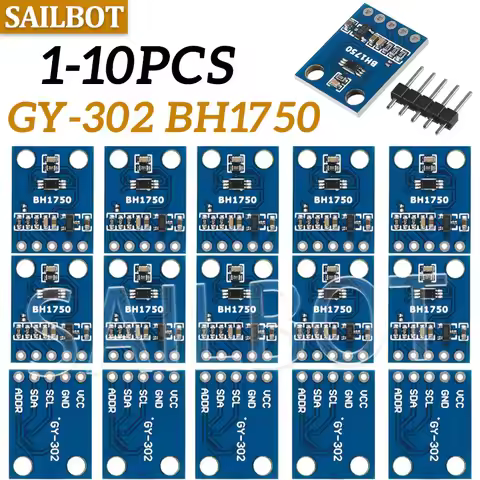 1-10PCS GY-302 BH1750 BH1750FVI Light Intensity Illumination Module Digital Optical Intensity Illumi