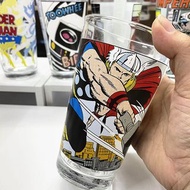 進口卡通玻璃水杯圓形印花水杯日常喝水牛奶刷牙男孩的收藏品-雷神鎖爾Thor