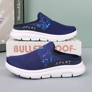 [35-42]lightweight women Half shoes mesh Slip on Shoes Causal shoes for women