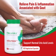 Organika Goutrin Gout Control Supplement - Relief for Gout Joint Pain Lower Uric Acid & Prevent Gout