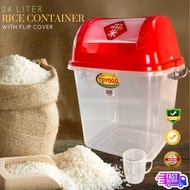 TOYOGO 9900 RICE CONTAINER/MULTI PURPOSE STORAGE/BALDI BERAS/SERBUK/REMPAH/FLIP COVER BOX/24LIT