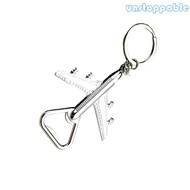 Un* Double Purpose Plane Keychain Compact Bottle Opener Sturdy Alloy Outdoor Accessory