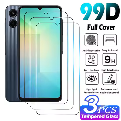 1-3PCS 99D Full Tempered Glass For Samsung Galaxy A06 A16 5G Screen Protector Film For Samsung A05 A