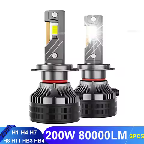 Zdatt Bulbs H7 LED Canbus Car Headlight Super H4 H11 HB4 H1 HB3 9005 9006 H8 Led Lights 200W 80000LM